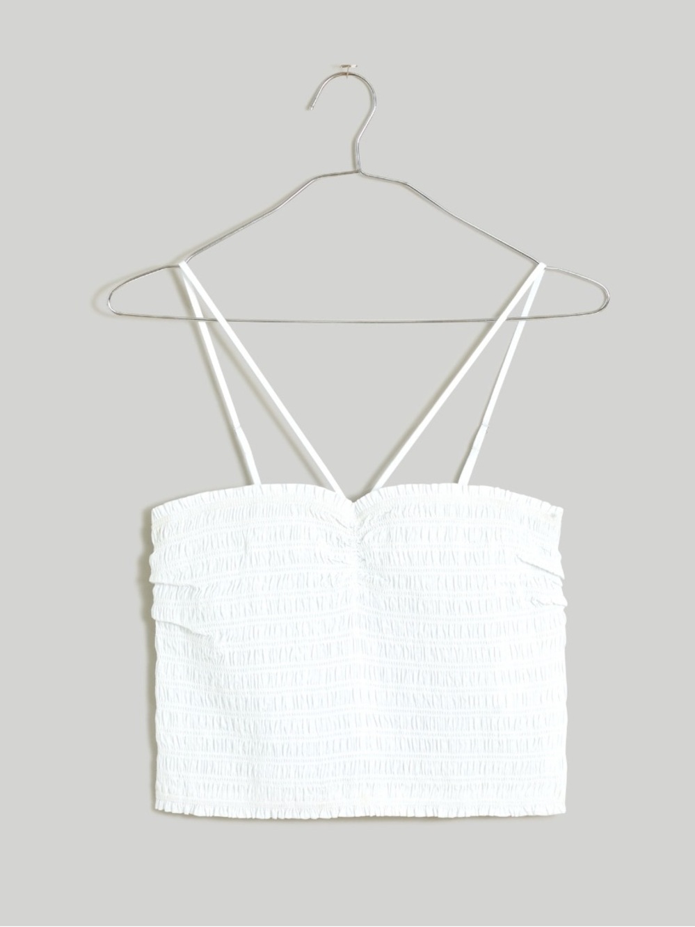 NWT MADEWELL Poplin Smocked Halter Crop Top size women’s extra large